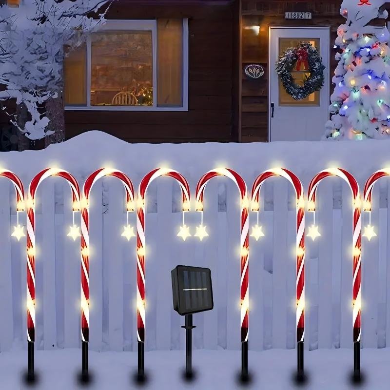 Christmas Candy Cane String Lights (Set of 5 Candy Canes) - Image 2
