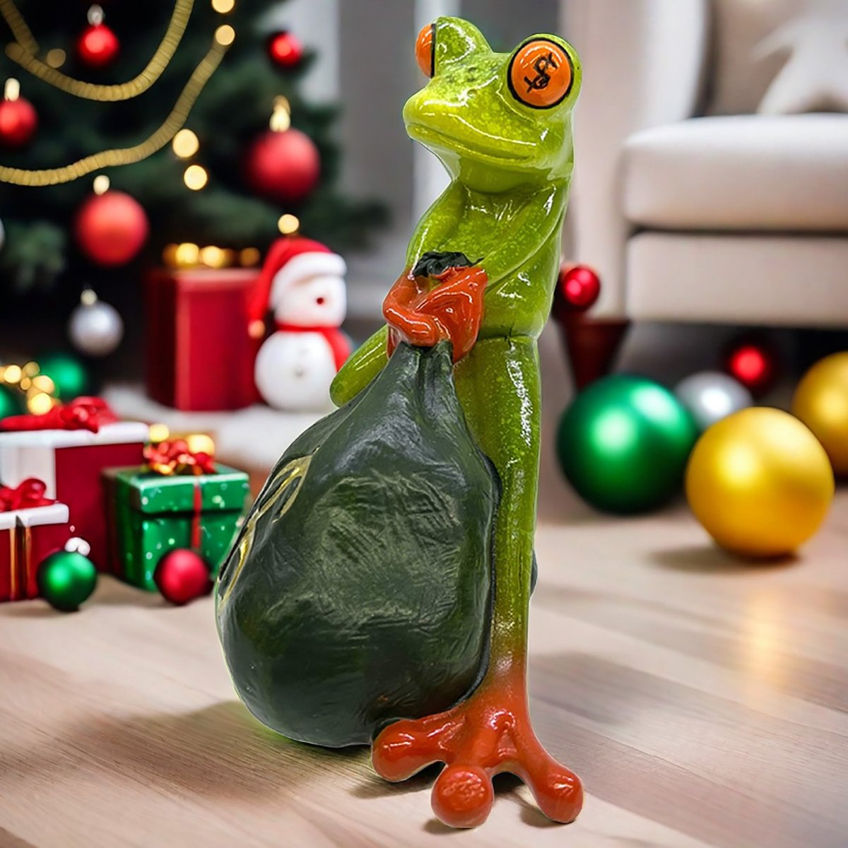 Money bag dollar frog ornament - Image 3