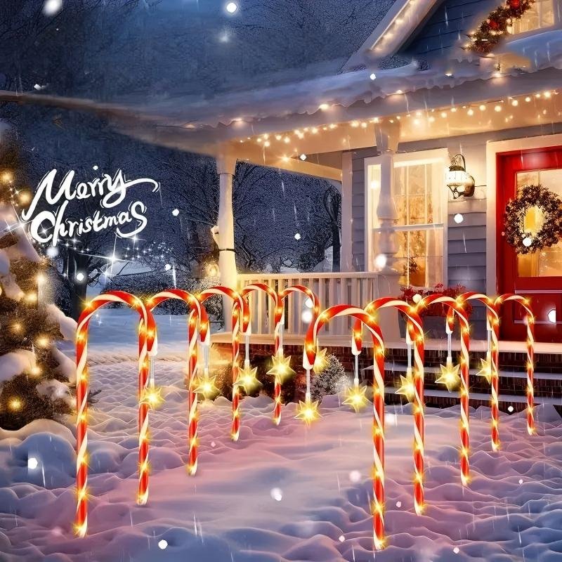 Christmas Candy Cane String Lights (Set of 5 Candy Canes) - Image 3