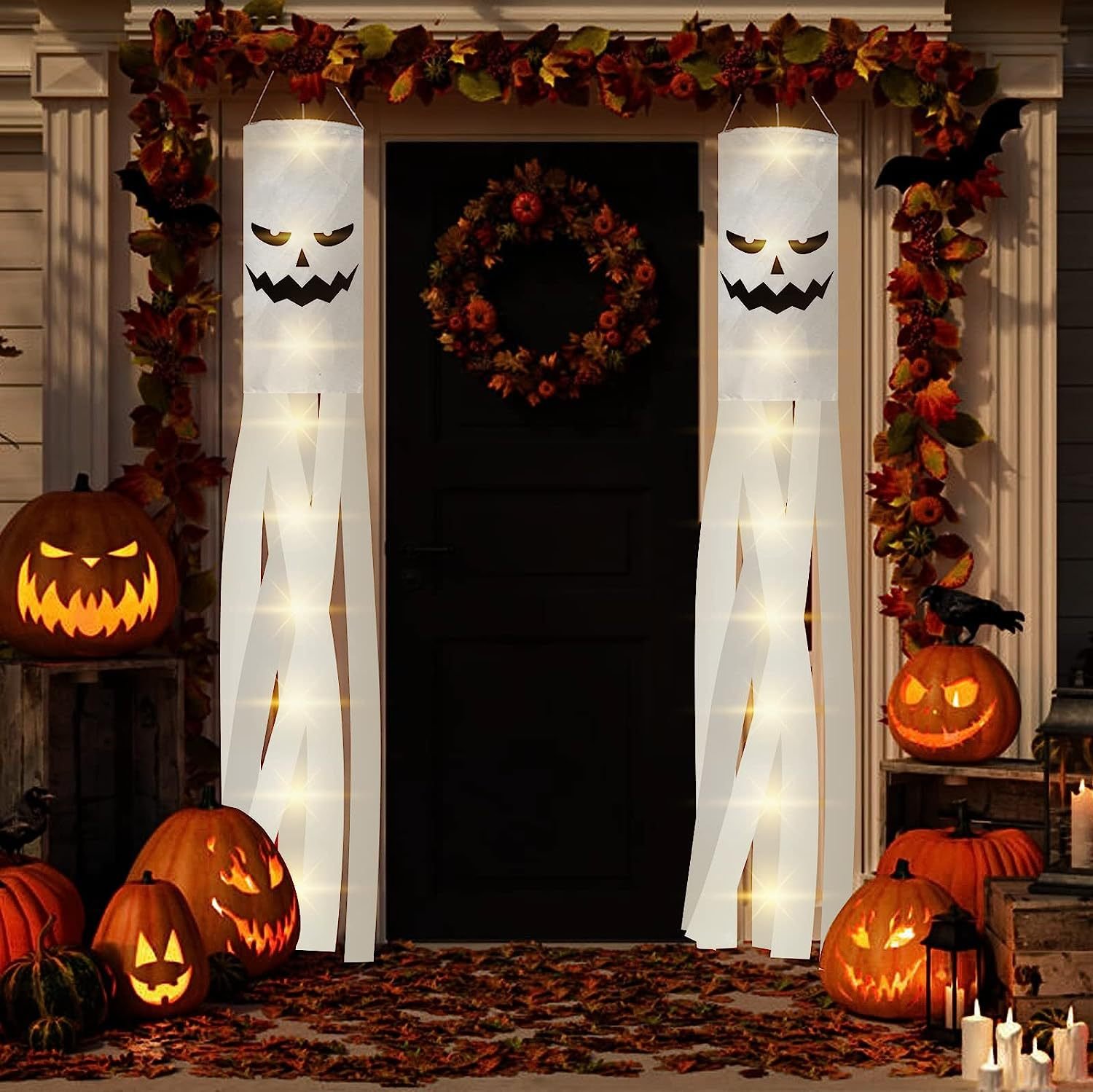Halloween LED Ghost Windsock Decoration - Image 4