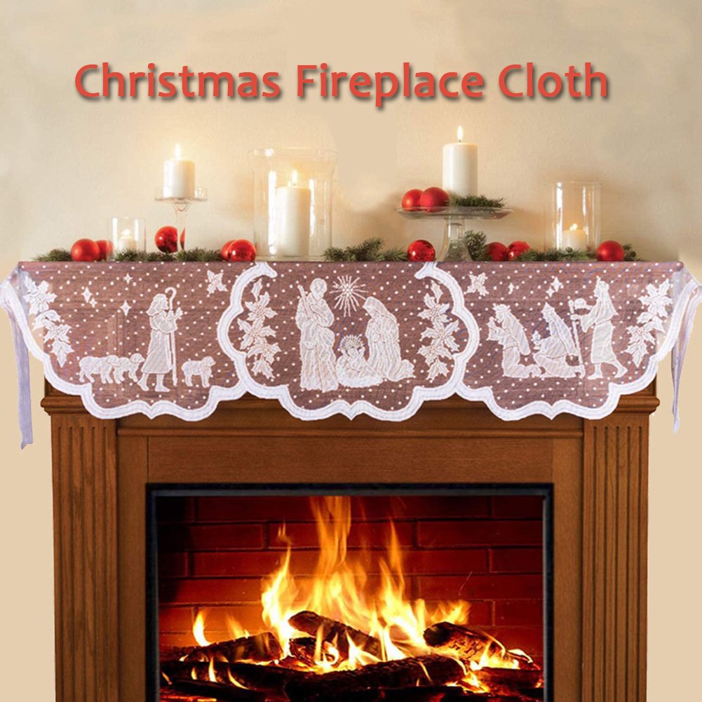 20"x90" Christmas Decor Fireplace Scarf - Image 3