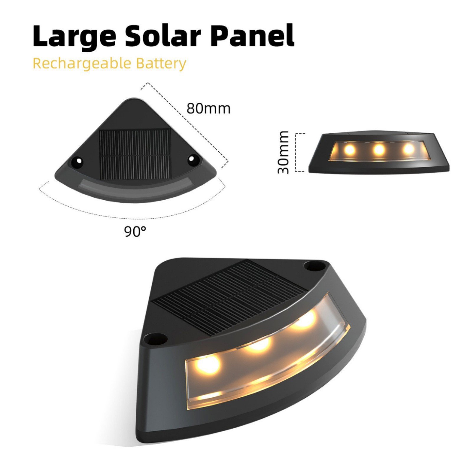 4 Pcs - Solar Powered LED Outdoor Stair Light - Image 4