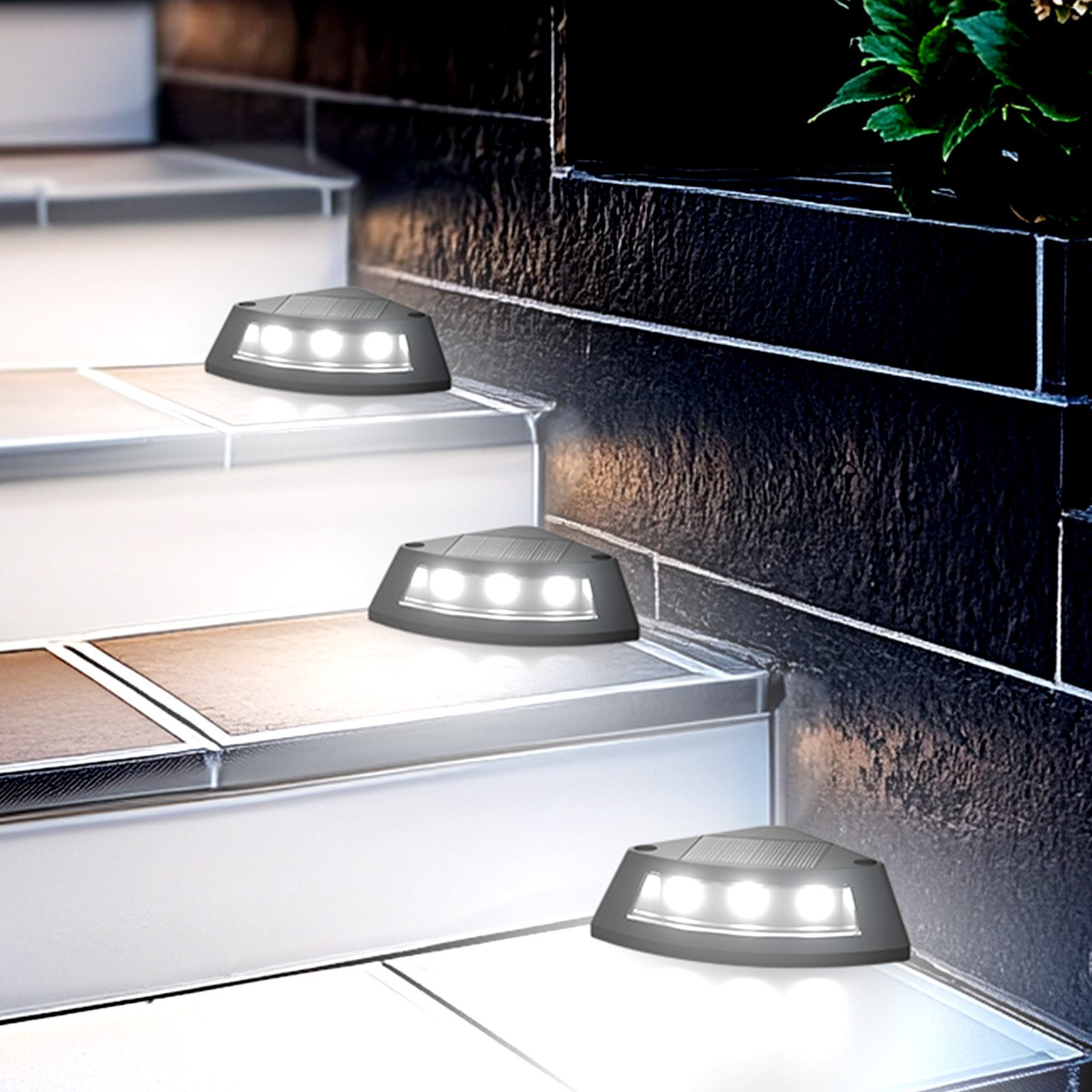 4 Pcs - Solar Powered LED Outdoor Stair Light - Image 5