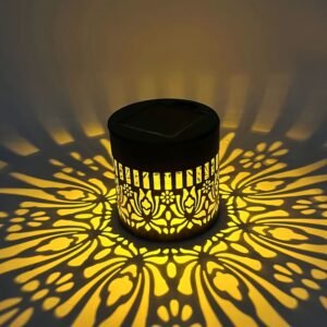 Solar Powered Mandala Pattern Wall Light