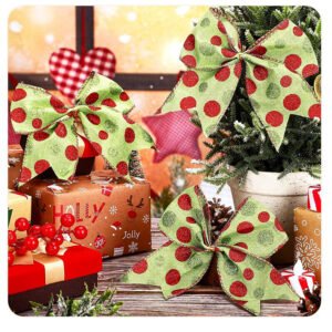 12 Pcs - Festive Holiday Bow Decoration