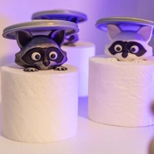 Raccoon-shaped tissue holder