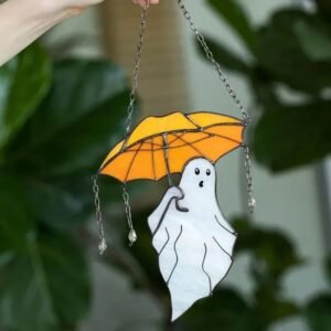 Adorable Ghost with Umbrella Hanging Decor