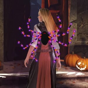 LED Light Up Halloween Spider Backpack