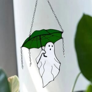 Adorable Ghost with Umbrella Hanging Decor