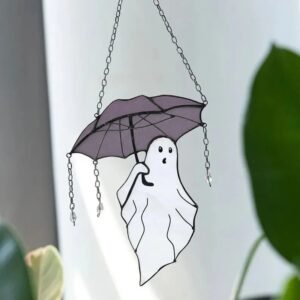 Adorable Ghost with Umbrella Hanging Decor