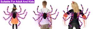 LED Light Up Halloween Spider Backpack