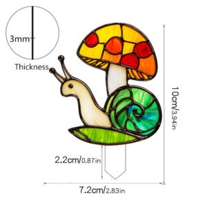 Snail and Mushroom Flower Pot Decor