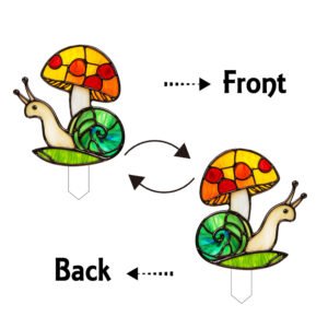 Snail and Mushroom Flower Pot Decor