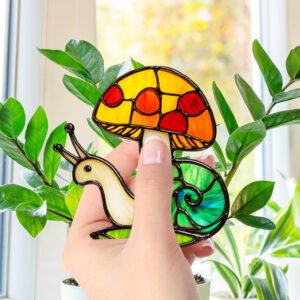 Snail and Mushroom Flower Pot Decor