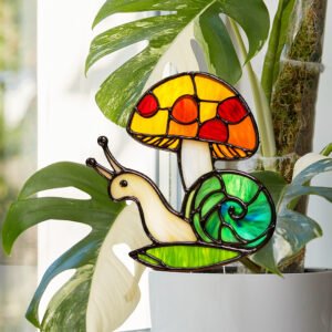 Snail and Mushroom Flower Pot Decor